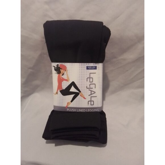 Legale Plush Lined Leggings Black Size L/XL - Picture 1 of 2